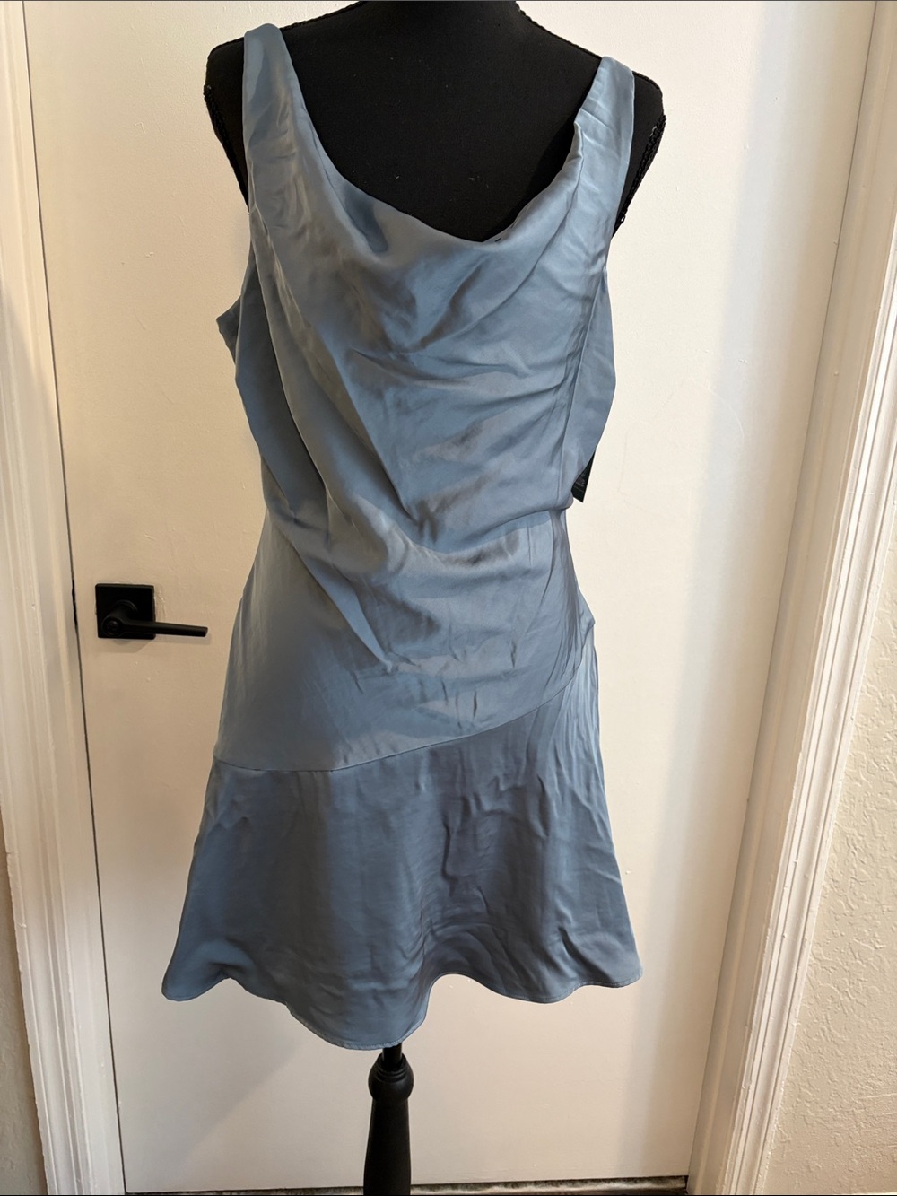 Wild Fable cowl neck mini dress adjustable straps size medium blue new with tags